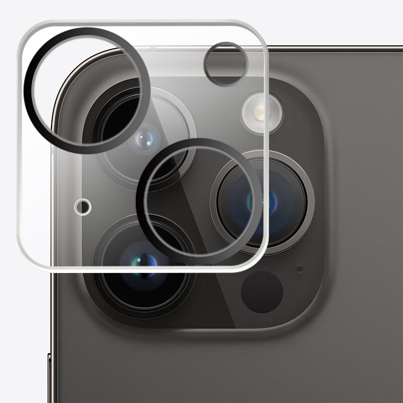 RURIHAI For iPhone 15 Plus / 15 3D Silk Printing Rear Camera Lens Protector 9H 0.3mm Ultra-thin Tempered Glass Film