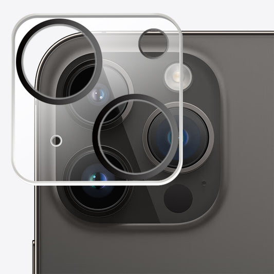 RURIHAI For iPhone 15 Plus / 15 3D Silk Printing Rear Camera Lens Protector 9H 0.3mm Ultra-thin Tempered Glass Film