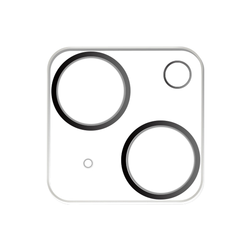 RURIHAI For iPhone 15 Plus / 15 3D Silk Printing Rear Camera Lens Protector 9H 0.3mm Ultra-thin Tempered Glass Film