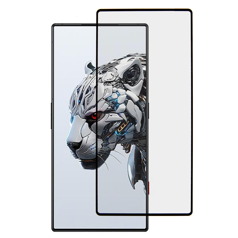 For ZTE nubia Red Magic 8S Pro Tempered Glass Film Electroplated Silk Printing Full Glue Full Screen Protector