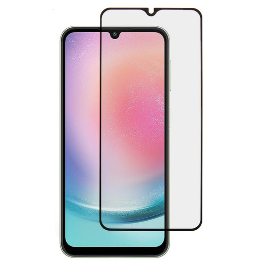 For Samsung Galaxy A25 5G Tempered Glass Full Screen Protector Full Glue Electroplated Silk Printing Film