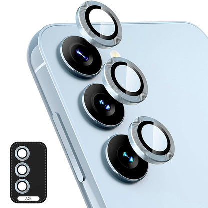 ENKAY HAT PRINCE For Samsung Galaxy S23 FE Camera Lens Protector Tempered Glass + Aluminum Alloy Ring Cover Guard