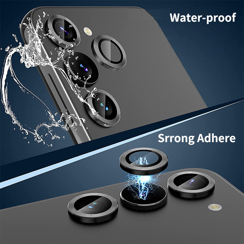 ENKAY HAT PRINCE For Samsung Galaxy S23 FE Camera Lens Protector Tempered Glass + Aluminum Alloy Ring Cover Guard