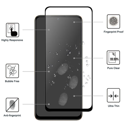 For Xiaomi Redmi Note 12R Pro 5G Black Edge Full Glue Phone Screen Film AGC Glass Screen Covering Protector