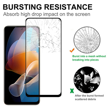 For Xiaomi Redmi Note 12R Pro 5G Black Edge Full Glue Phone Screen Film AGC Glass Screen Covering Protector