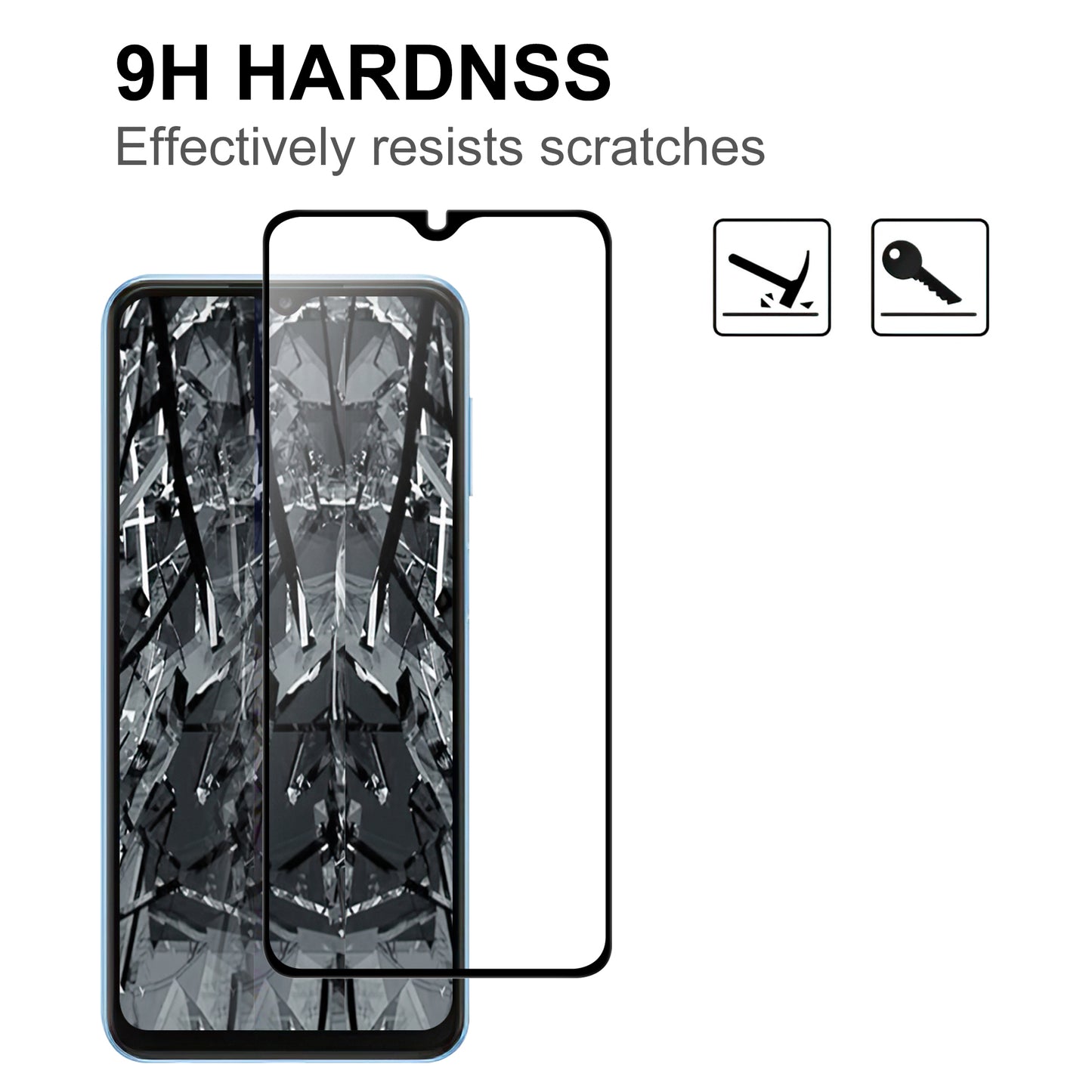 For Samsung Galaxy A25 5G Anti-Scratch Phone Screen Film Black Edge Full Glue AGC Glass Screen Covering Protector