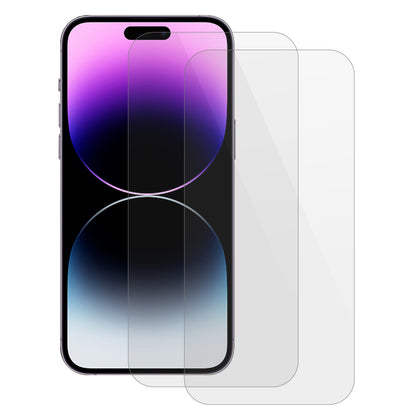 2Pcs For iPhone 15 Pro Max Tempered Glass Screen Protector 0.25 Arc Edges 9H Hardness Thick Glue Film