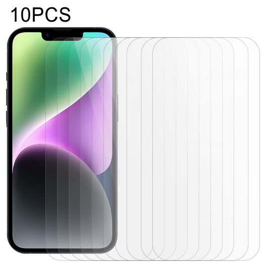 10Pcs 0.25 Arc Edges Film for iPhone 15 Plus , Thick Glue Ultra Clear Tempered Glass Screen Protector