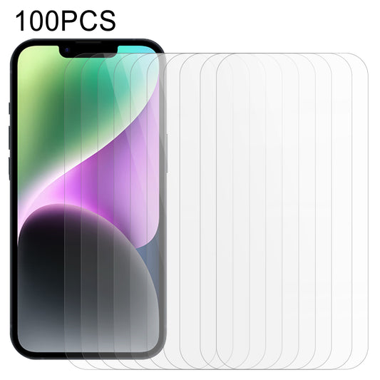 100Pcs 0.25 Arc Edges Film for iPhone 15 Plus , Ultra HD Tempered Glass Thick Glue Screen Protector