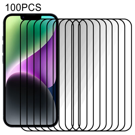 100Pcs HD Clarity Screen Protector for iPhone 15 , Shatterproof Tempered Glass Full Cover Film