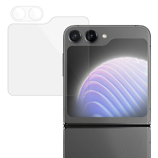 For Samsung Galaxy Z Flip5 5G 1 Set Camera Lens Protector + Rear Small Screen Film HD Clear Tempered Glass Film