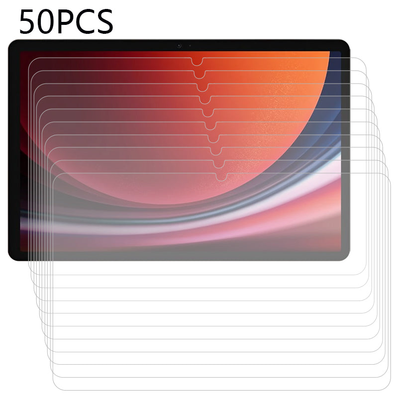 50Pcs Tempered Glass Film for Samsung Galaxy Tab S9 / S8 / S7 HD Transparent Anti-scratch Tablet Screen Protector