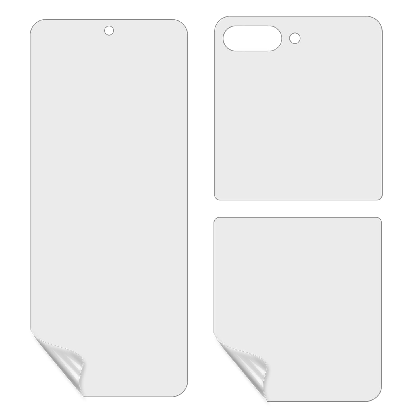 For Samsung Galaxy Z Flip5 5G 1 Set Full Coverage Soft TPU Protector Ultra Clear Anti-scratch Protective Film