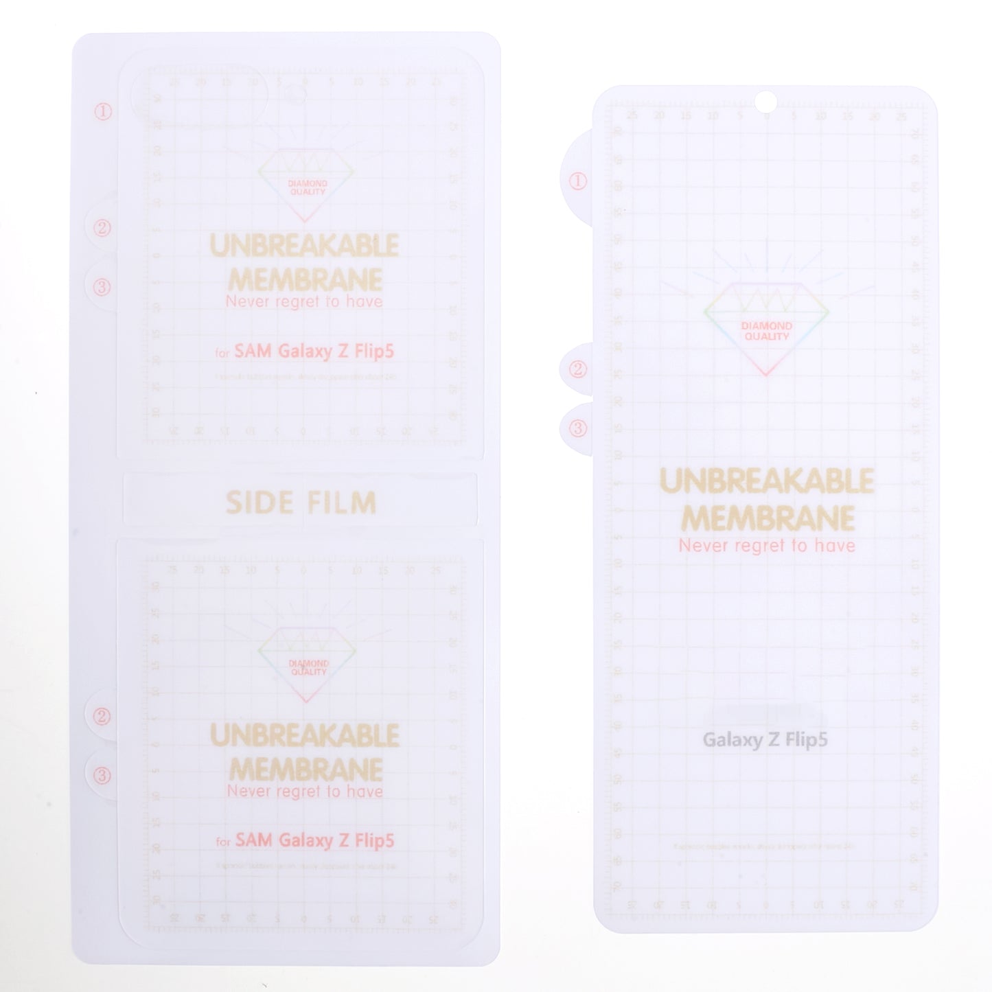 For Samsung Galaxy Z Flip5 5G 1 Set Full Coverage Soft TPU Protector Ultra Clear Anti-scratch Protective Film