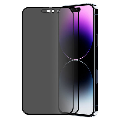 ENKAY HAT PRINCE 2Pcs for iPhone 15 Privacy Screen Protector Tempered Glass 28-degree Anti-peep Anti-glare Film