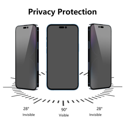ENKAY HAT PRINCE 2Pcs for iPhone 15 Privacy Screen Protector Tempered Glass 28-degree Anti-peep Anti-glare Film