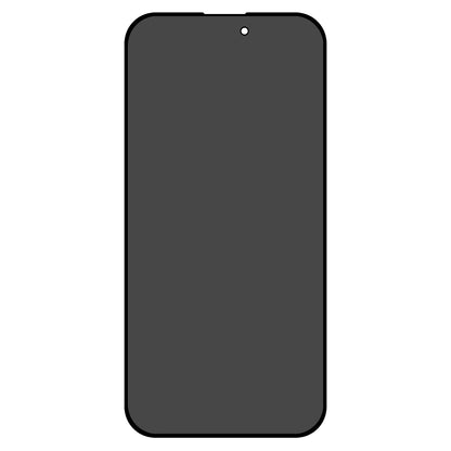 For iPhone 15 Plus Anti-Spy Screen Protector Full Cover Full Glue Silk Printing High Aluminium-silicon Glass Film