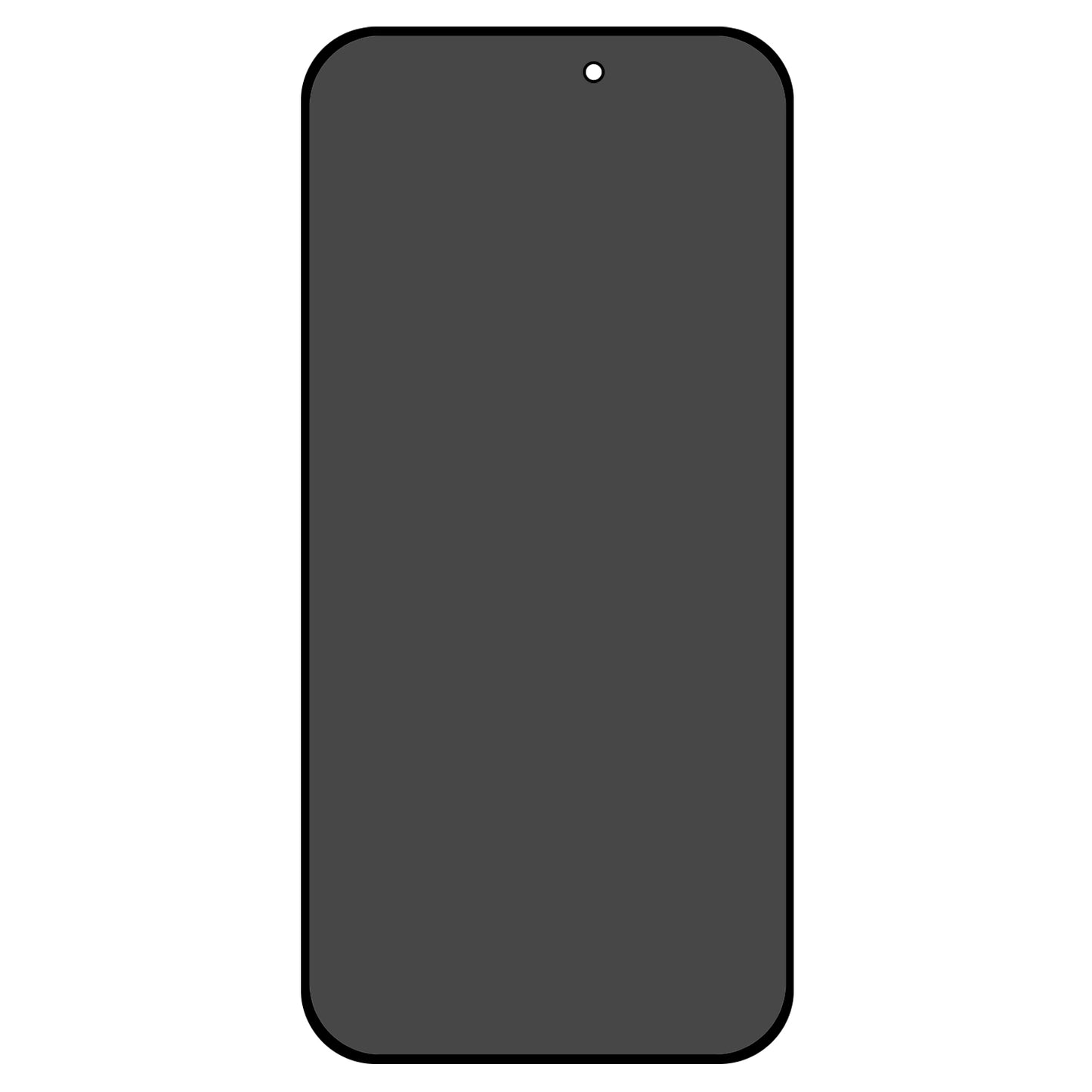 For iPhone 15 Pro Anti-peep High Aluminium-silicon Glass Film Full Glue Silk Printing Full Coverage Screen Protector