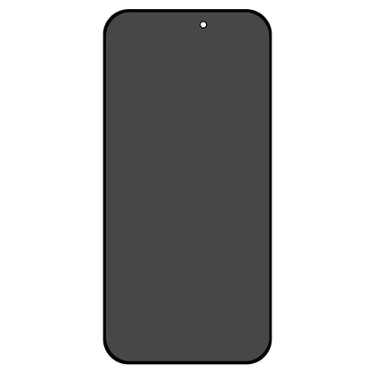 For iPhone 15 Pro Anti-peep High Aluminium-silicon Glass Film Full Glue Silk Printing Full Coverage Screen Protector