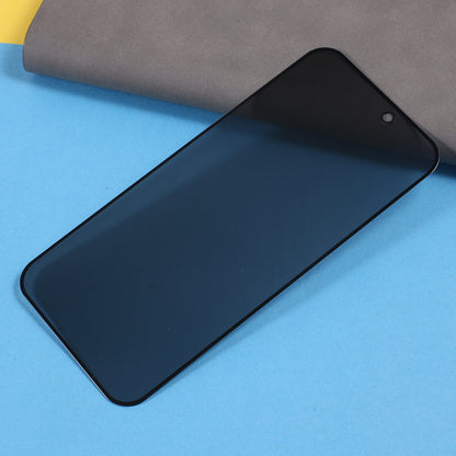 For iPhone 15 Pro Anti-peep High Aluminium-silicon Glass Film Full Glue Silk Printing Full Coverage Screen Protector