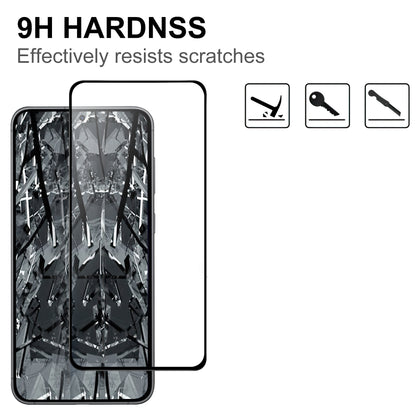 For Samsung Galaxy S23 FE Phone Screen Protector Black Edge Full Glue AGC Glass Screen Film Guard