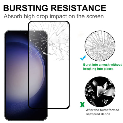For Samsung Galaxy S23 FE Phone Screen Protector Black Edge Full Glue AGC Glass Screen Film Guard