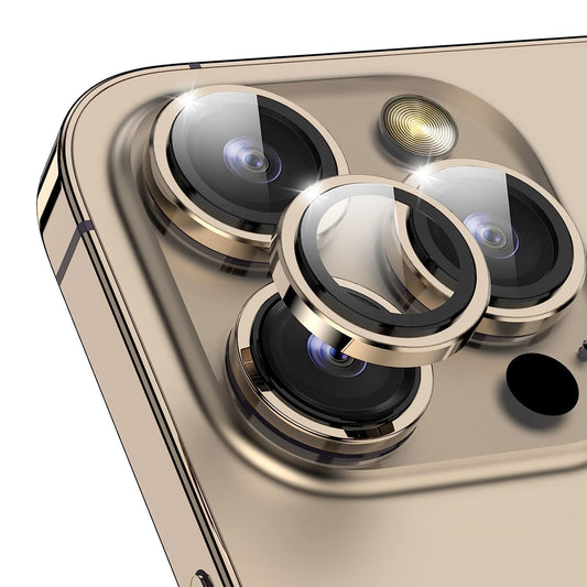 For iPhone 15 Pro / 15 Pro Max Camera Lens Protector Set CD Vein Metal Individual Ring Tempered Glass Lens Film