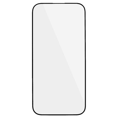 For iPhone 15 Pro Electroplated Silk Printing Film Full Cover Full Glue Tempered Glass Screen Protector