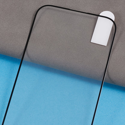 For iPhone 15 Pro Electroplated Silk Printing Film Full Cover Full Glue Tempered Glass Screen Protector