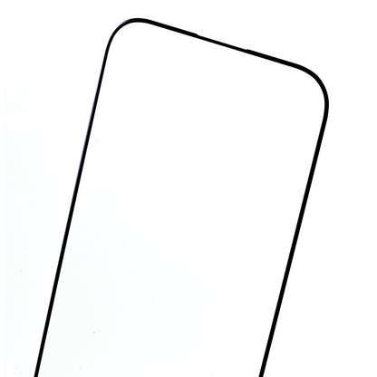 For iPhone 15 Pro Electroplated Silk Printing Film Full Cover Full Glue Tempered Glass Screen Protector