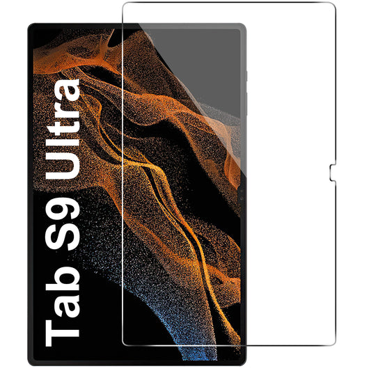 For Samsung Galaxy Tab S9 Ultra / Tab S8 Ultra Tablet Screen Protector Arc Edge Dustproof Tempered Glass Screen Film