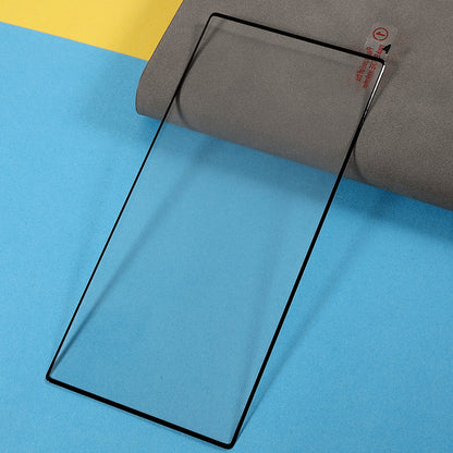 For Motorola Edge 40 5G Curved Tempered Glass Film Silk Printing Full Cover Full Glue HD Screen Protector