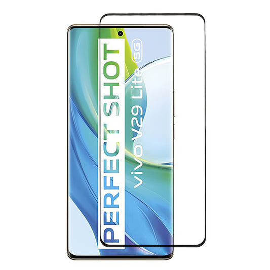 For vivo V29 Lite 5G Tempered Glass Screen Protector 3D Curved Side Glue HD Clear Phone Screen Film
