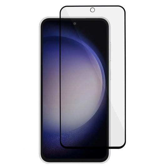 For Samsung Galaxy S23 FE Silk Printing Full Screen Protector Matte Anti-fingerprint Full Glue Tempered Glass Film
