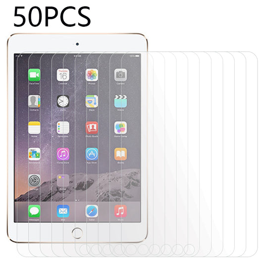 50PCS For iPad mini / mini 2 / mini 3 Screen Protector Tempered Glass Ultra Clear Protective Film