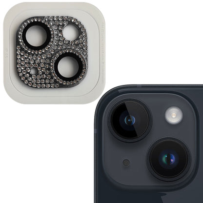 RURIHAI For iPhone 15 / 15 Plus Crystal Clear Camera Lens Protector Aluminum Alloy + Tempered Glass Lens Film