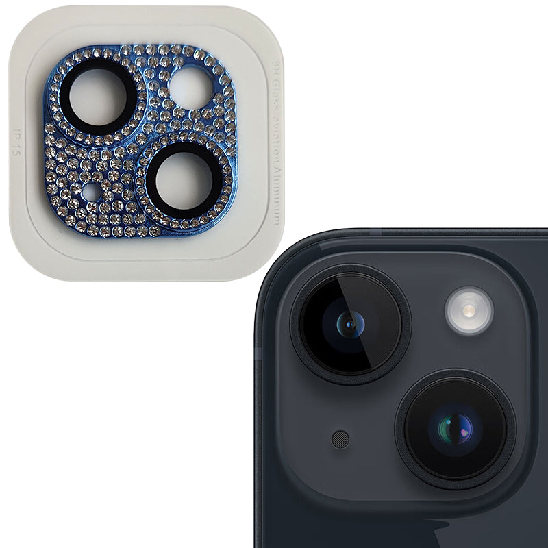 RURIHAI For iPhone 15 / 15 Plus Crystal Clear Camera Lens Protector Aluminum Alloy + Tempered Glass Lens Film