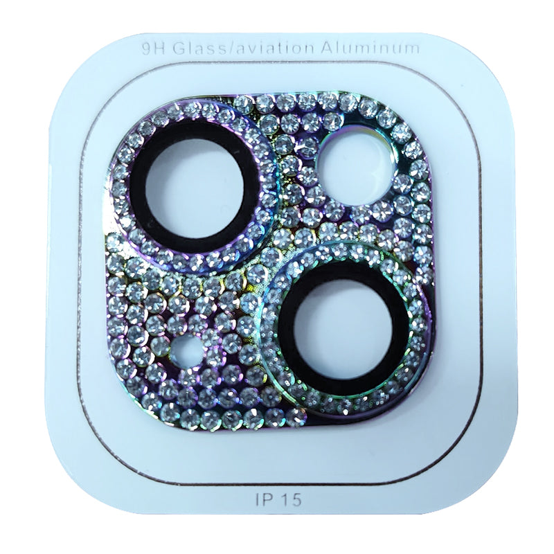 RURIHAI For iPhone 15 / 15 Plus Crystal Clear Camera Lens Protector Aluminum Alloy + Tempered Glass Lens Film