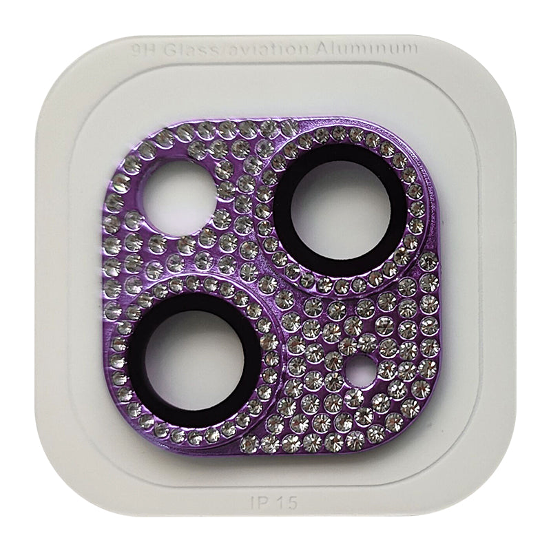 RURIHAI For iPhone 15 / 15 Plus Crystal Clear Camera Lens Protector Aluminum Alloy + Tempered Glass Lens Film
