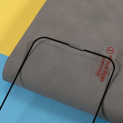 Silk Printing Screen Protector for iPhone 15 Plus , High Aluminum-silicon Glass Full Glue Full Cover Screen Film