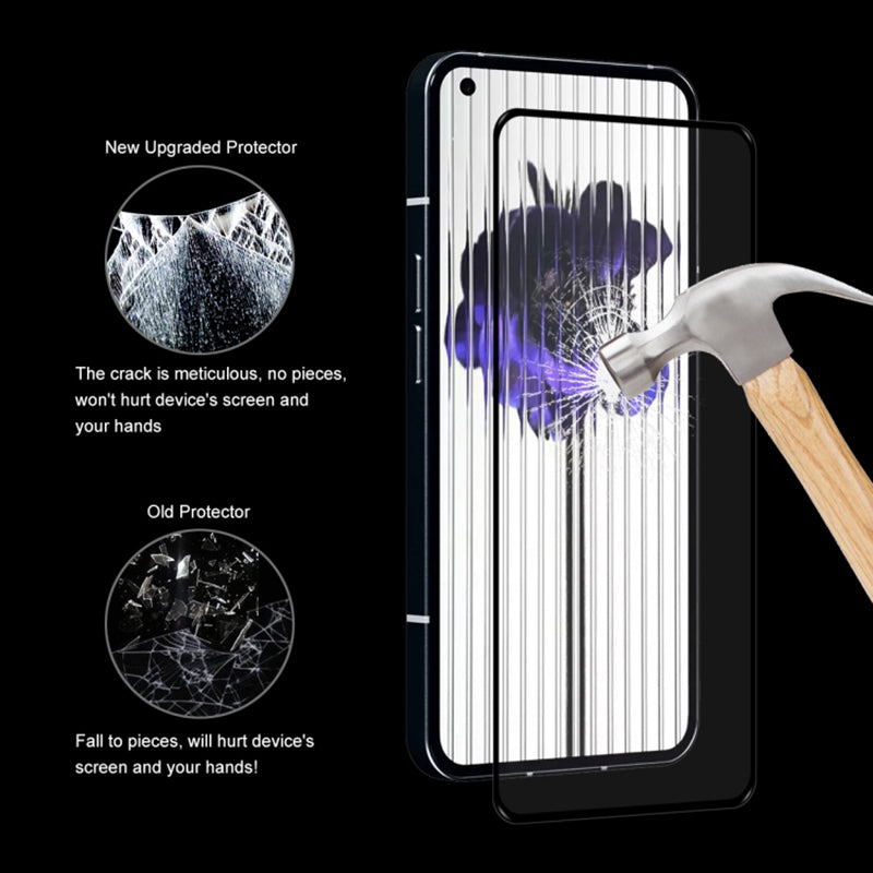 For Nothing Phone (2) HD Clarity Silk Printing Tempered Glass Full Glue Phone Full Screen Protector