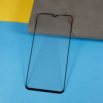 For Oppo A58 5G Silk Printing Tempered Glass Full Glue Anti-explosion Full Screen Protector