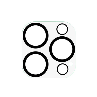 For iPhone 15 Pro / 15 Pro Max 3D Silk Printing Camera Lens Film Tempered Glass Phone Rear Lens Protector
