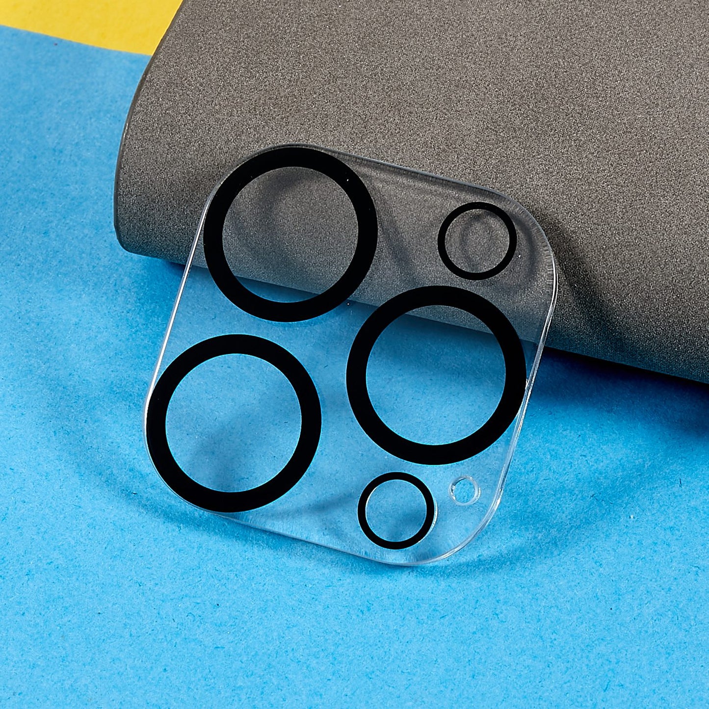 For iPhone 15 Pro / 15 Pro Max 3D Silk Printing Camera Lens Film Tempered Glass Phone Rear Lens Protector