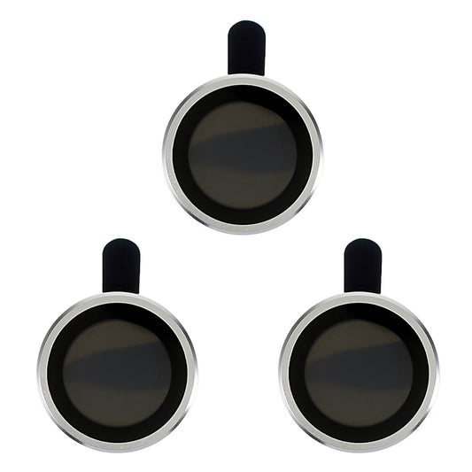 For iPhone 15 Pro / 15 Pro Max Electroplating Camera Lens Protector Set Metal Ring Tempered Glass Lens Cover Film