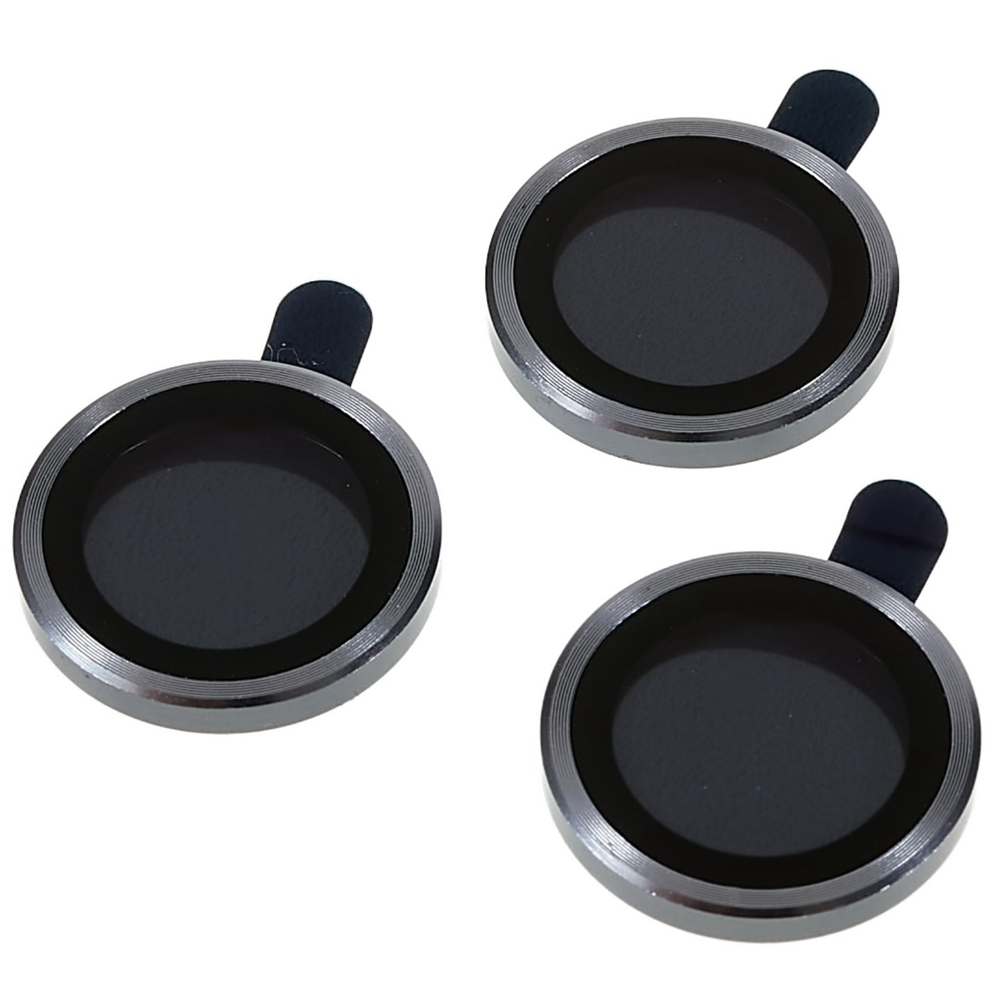 For iPhone 15 Pro / 15 Pro Max Electroplating Camera Lens Protector Set Metal Ring Tempered Glass Lens Cover Film