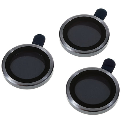 For iPhone 15 Pro / 15 Pro Max Electroplating Camera Lens Protector Set Metal Ring Tempered Glass Lens Cover Film