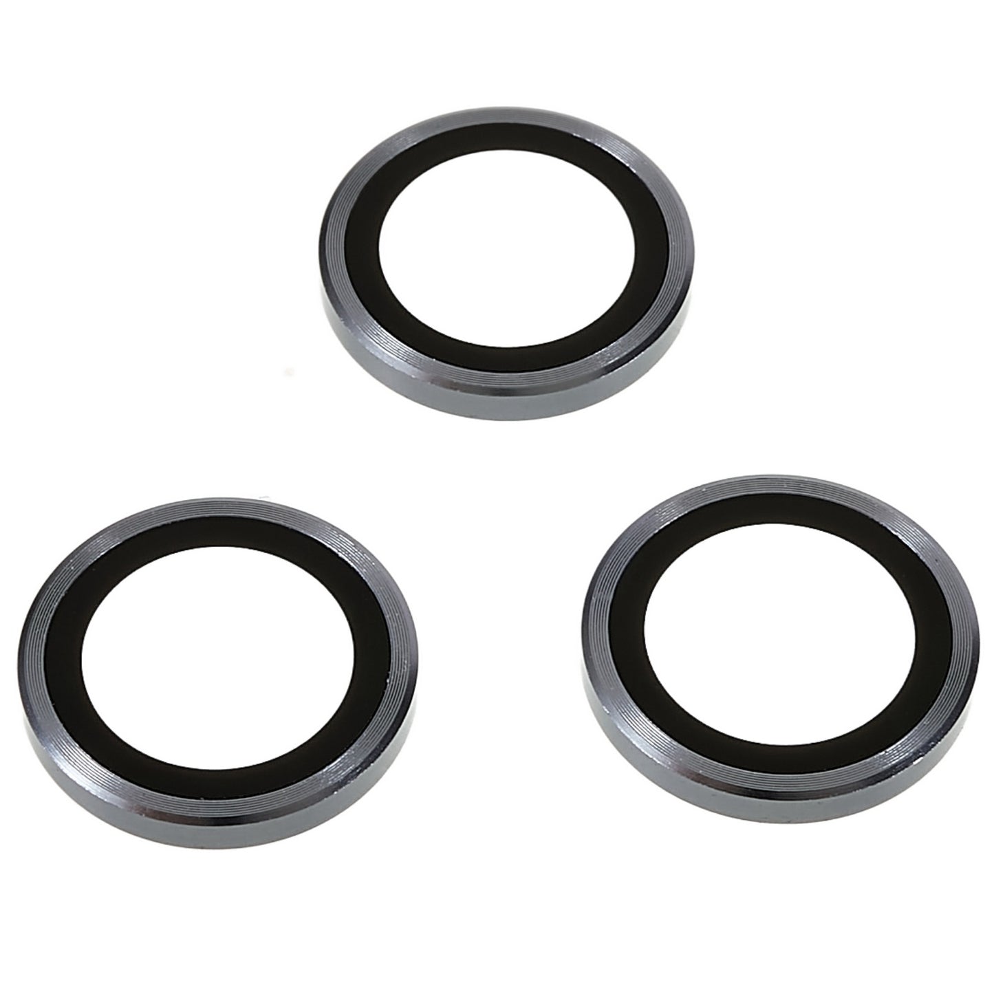 For iPhone 15 Pro / 15 Pro Max Electroplating Camera Lens Protector Set Metal Ring Tempered Glass Lens Cover Film