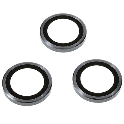 For iPhone 15 Pro / 15 Pro Max Electroplating Camera Lens Protector Set Metal Ring Tempered Glass Lens Cover Film