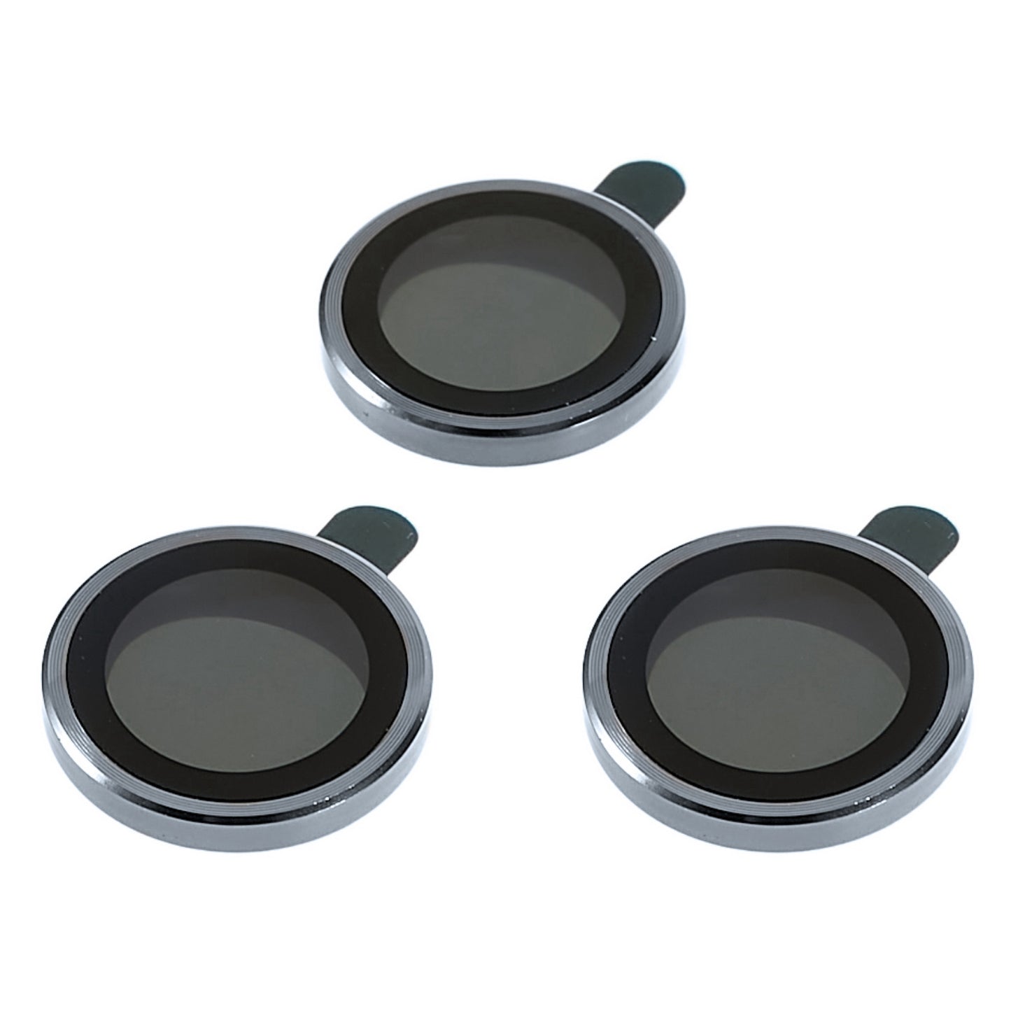 For iPhone 15 Pro / 15 Pro Max Electroplating Camera Lens Protector Set Metal Ring Tempered Glass Lens Cover Film